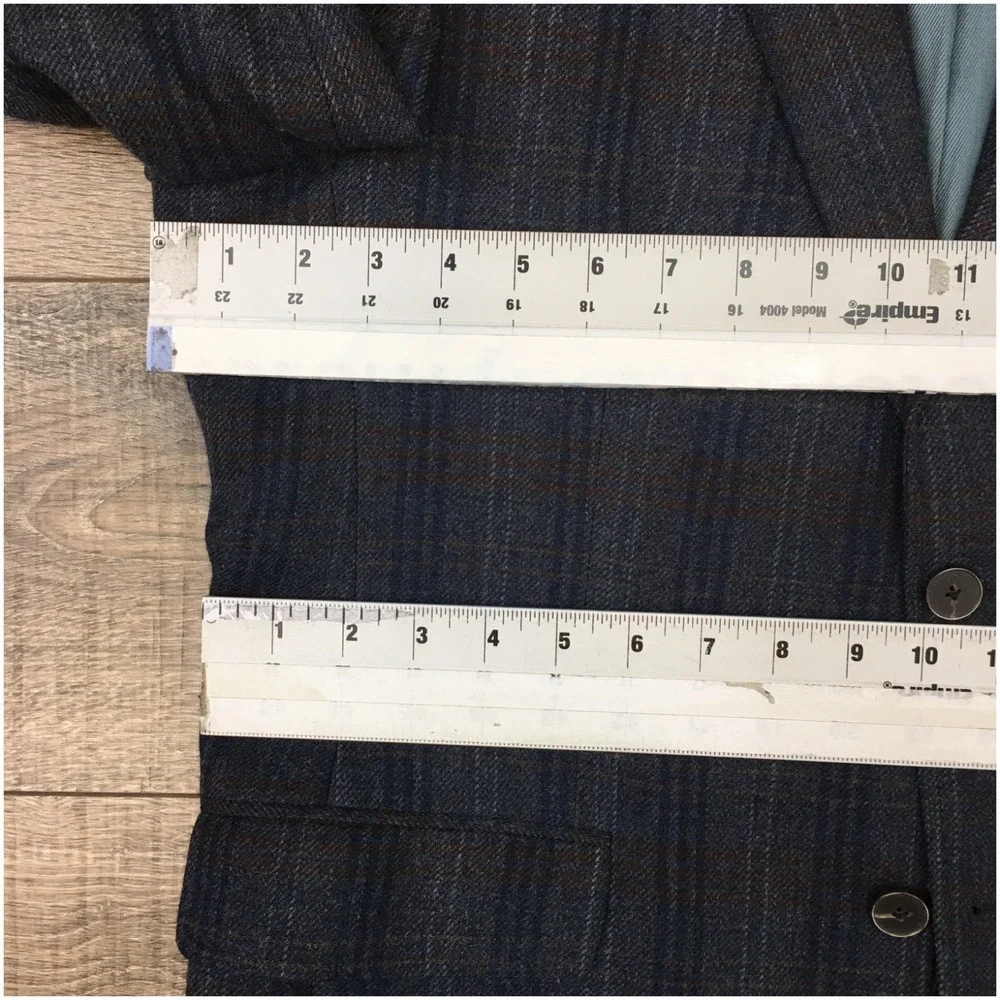 SAKS Mens Tweed Blazer Sport Coat Casual Jacket Size 40R Essential‎ Wool Suit